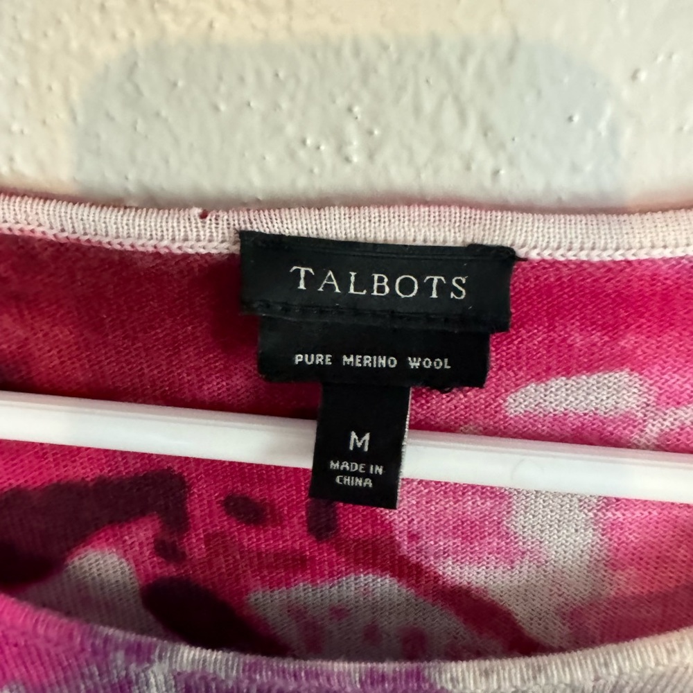 Talbots Floral Medium Long Sleeve Top - Picture 3 of 3